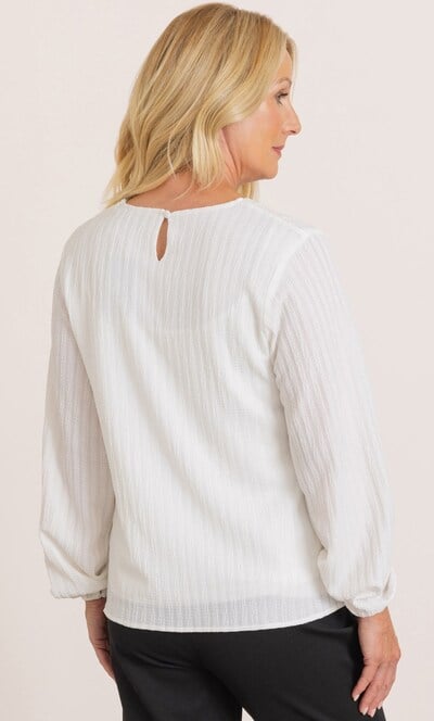 Anna Rose Textured Long Sleeve Top