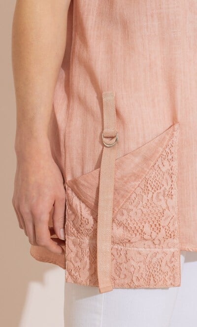 Linen Blend Loose Fit Top