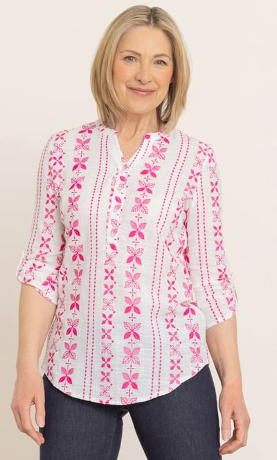 Anna Rose Embroidered Cotton Top