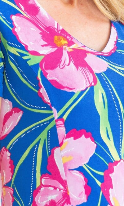 Anna Rose Bold Floral Textured Dress
