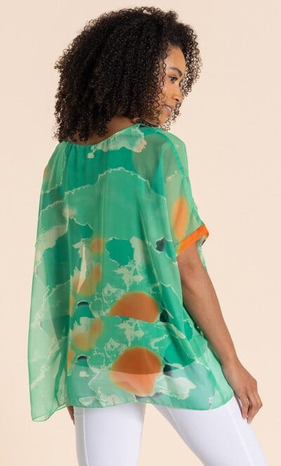 Printed Kimono Top