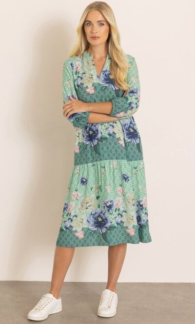 Garden Print Loose Fit Dress