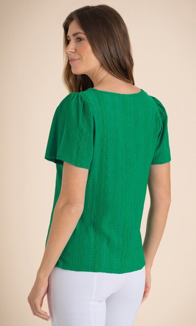 Jersey Jacquard Cutwork Top