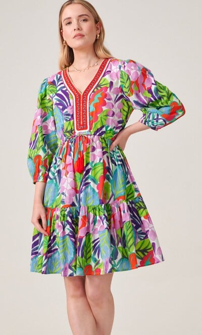 Printed Cotton Tunic Dress