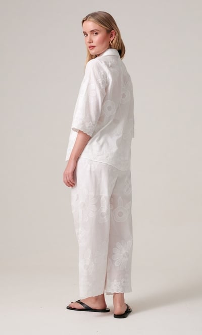 Embroidered Floral Cotton Blouse