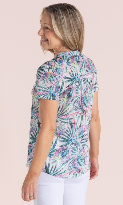 Anna Rose Leaf Print Blouse