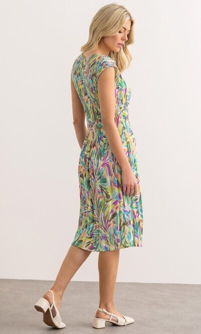 Garden Print Pleated Dress