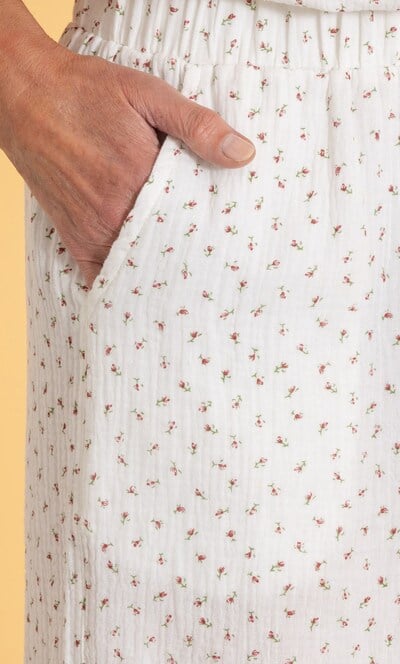 Anna Rose Floral Printed Cotton Shorts