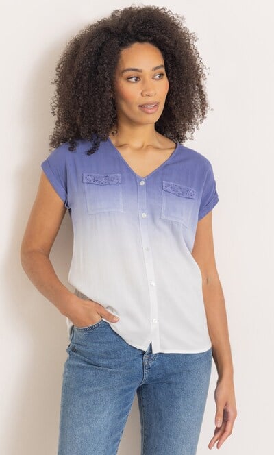 Dip Dye Embellished Top