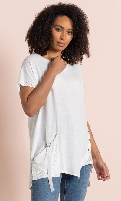 Linen Blend Loose Fit Top