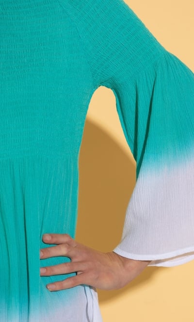 Dip Dye Smocked Top