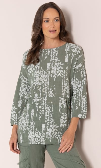 Printed Oversized Cotton Top