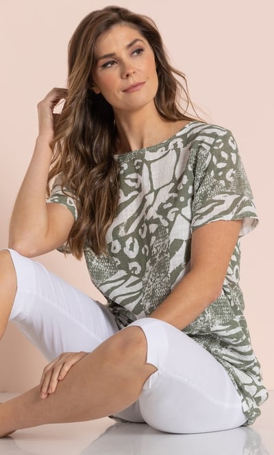 Oversized Printed Top