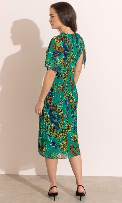 Floral Pleated Midaxi Dress