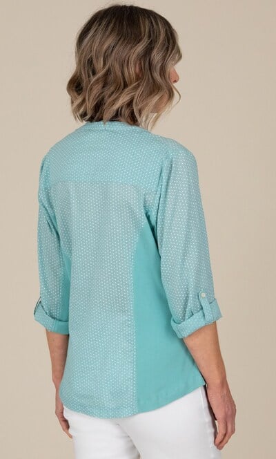 Anna Rose Spot Print Cotton Blouse