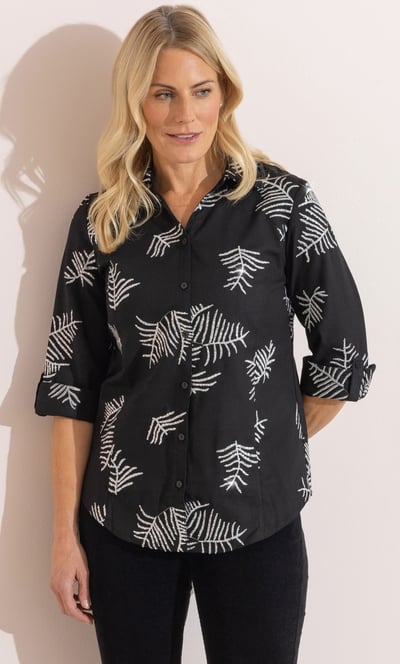 Anna Rose Embellished Linen Blend Blouse