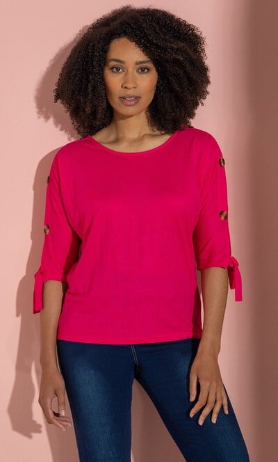 Tie Cuff Jersey Top