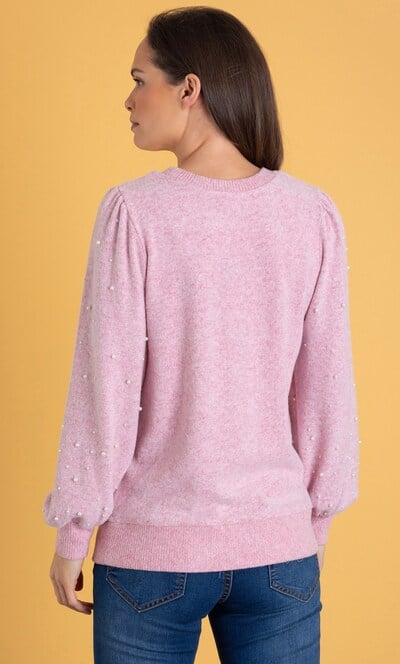 Embellished Blouson Sleeve Jumper