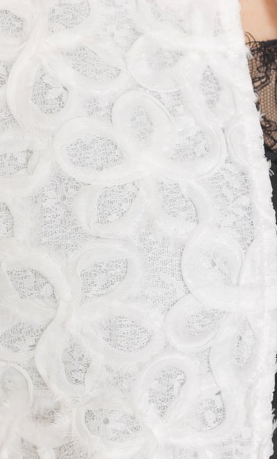 Anna Rose Textured Floral Lace Peplum Jacket