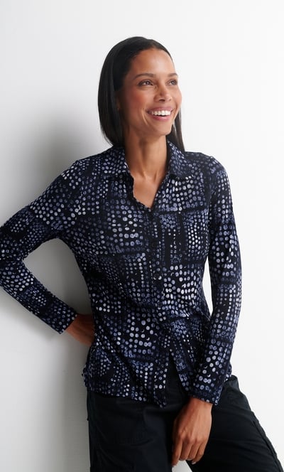 Anna Rose Spot Printed Blouse