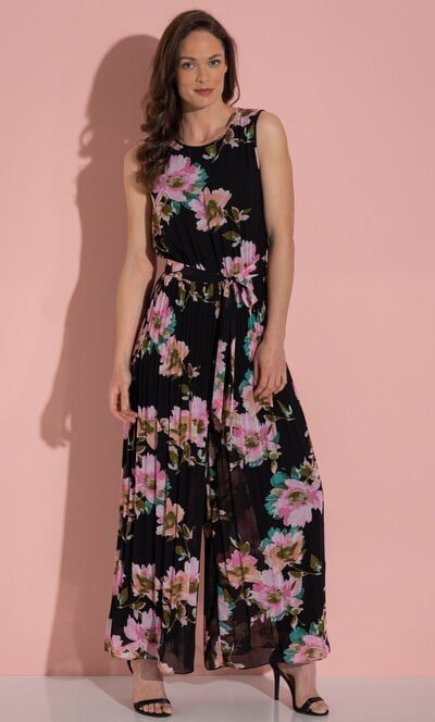 Floral Printed Sleeveless Jumpsuit
