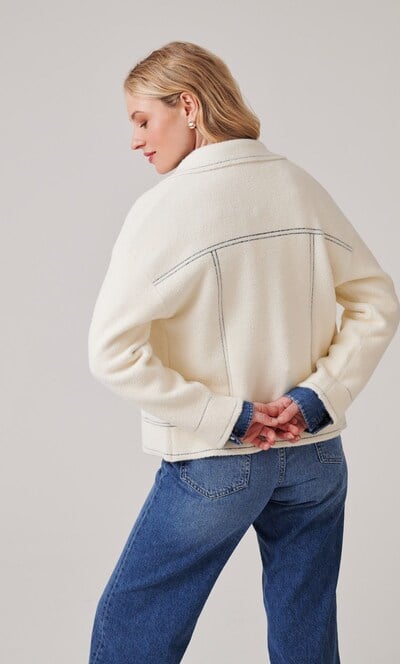 Collared Knit Cardigan Jacket