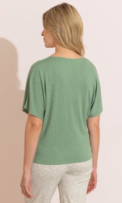 Textured Tie Hem Top