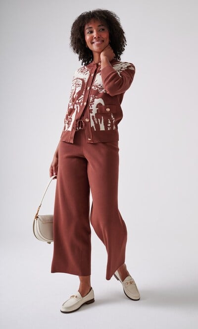 Knitted Wide Leg Trousers