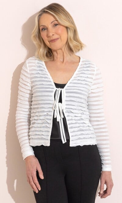 Anna Rose Ruffled Tie Front Cover Up