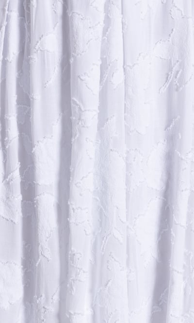 Box Pleat Jacquard Cotton Blend Skirt