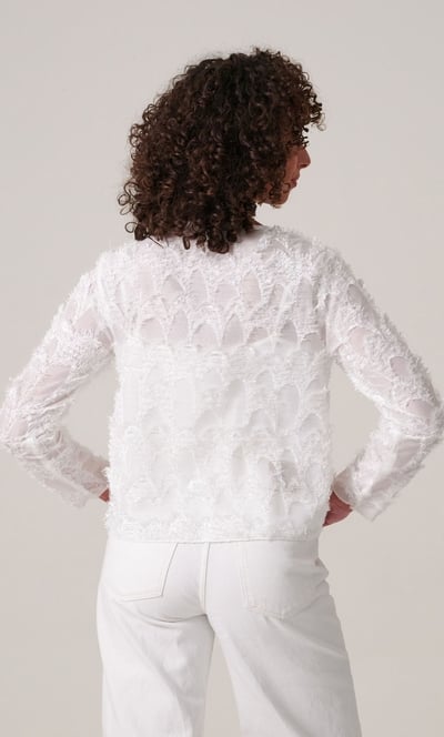 Feathered Design Tie Front Cover Up