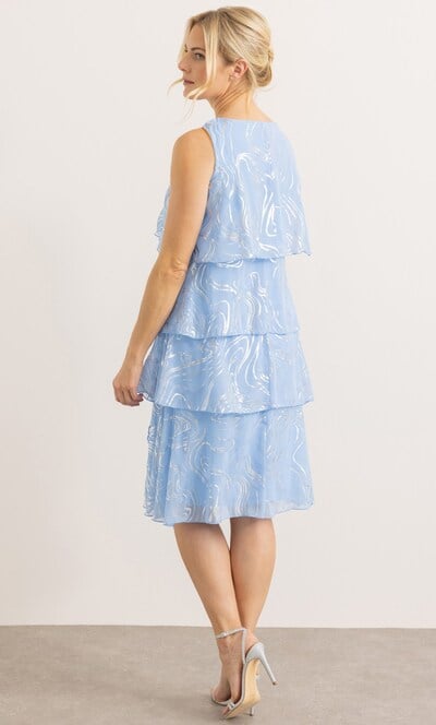 Sleeveless Printed Layered Dress