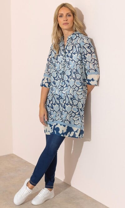 Printed Cotton Tunic Top