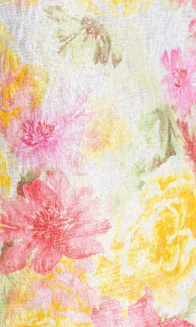 Anna Rose Shimmer Garden Print Jersey Top