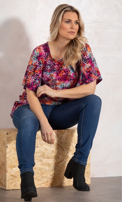 Multi Print Top With Side Ties