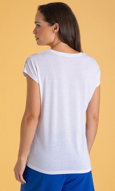 Foil Leaf Printed T Shirt