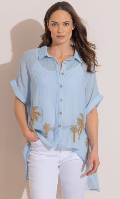 Embellished Palm Relaxed Top