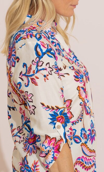 Anna Rose Floral Paisley Printed Blouse