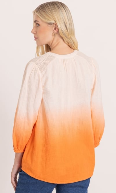 Dip Dye Cotton Blouse