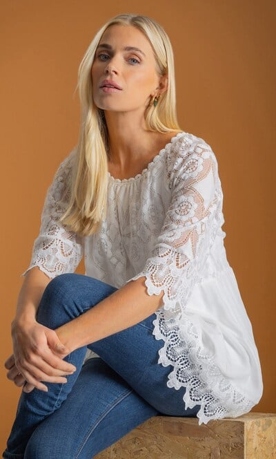 Lace Trim Top