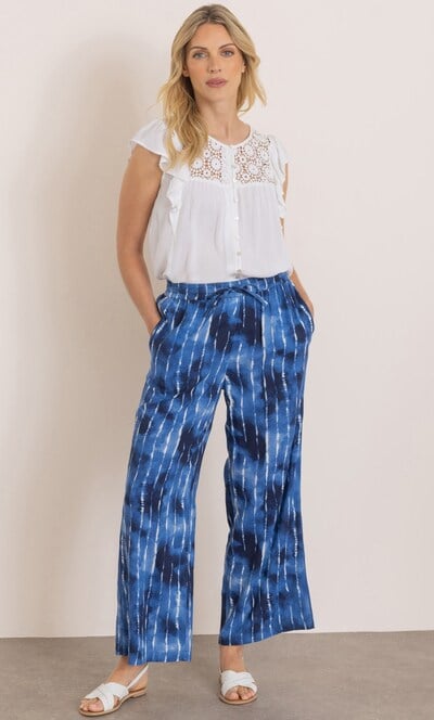 Tie Dye Wide Leg Trousers
