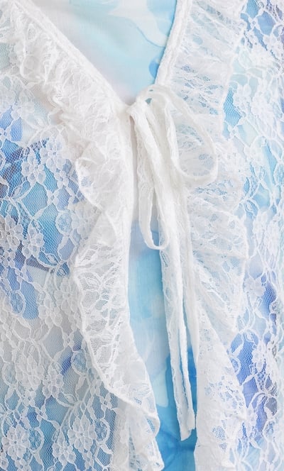 Anna Rose Ruffle Lace Cover Up