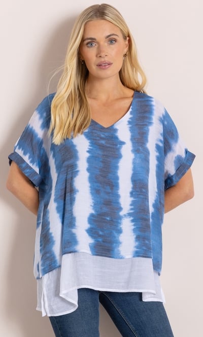Tie Dye Layered Top