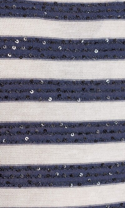 Anna Rose Embellished Striped Lightweight Jumper