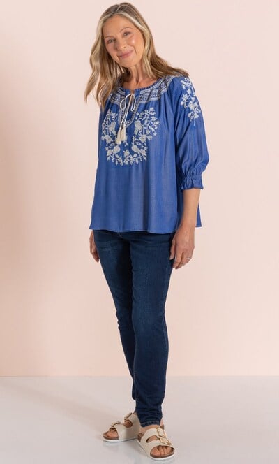 Anna Rose Embroidered Top