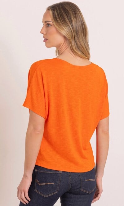 Textured Tie Hem Top