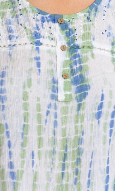 Embellished Tie Dye Sleeveless Top