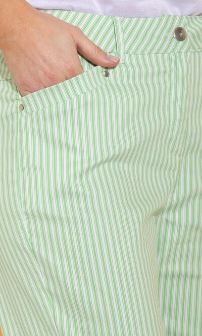 Striped Cotton Blend Shorts