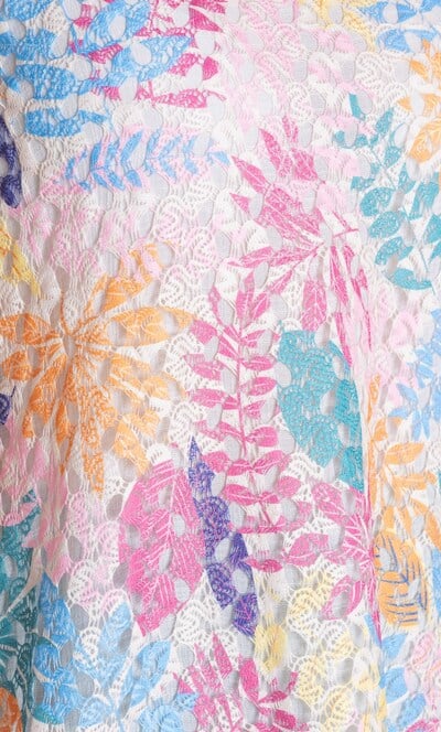 Anna Rose Printed Lace Layered Top