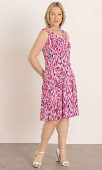 Anna Rose Printed Sleeveless Jersey Dress